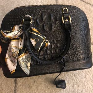 Dome leather satchel